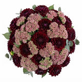 Luxury Dahlia Bouquet with Pink Sedum