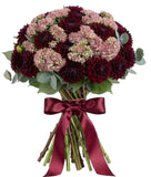 Luxury Dahlia Bouquet with Pink Sedum
