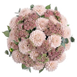 Luxury Dahlia Bouquet with Pink Sedum