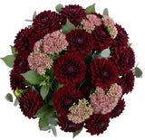 Luxury Dahlia Bouquet with Pink Sedum