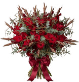Luxury Gladiolus with Twisted Willow and Eucalyptus Bouquet