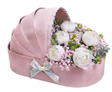 Luxury Peonies Baby Girl Cradle Box