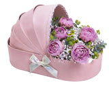 Luxury Peonies Baby Girl Cradle Box
