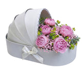 Luxury Peonies Baby Girl Cradle Box