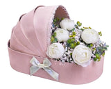 Luxury Peonies Baby Girl Cradle Box