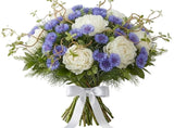 Luxury Peonies Bouquet with Cornflowers and Willow Twist