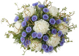 Luxury Peonies Bouquet with Cornflowers and Willow Twist