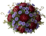 Luxury Peonies Bouquet with Cornflowers and Willow Twist