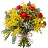 Luxury Ranunculus Bouquet with Mimosa