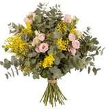 Mimosa and Lisianthus Bouquet