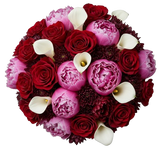 Peonies and Calla Lily and Roses Bouquet