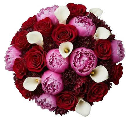 Peonies and Calla Lily and Roses Bouquet
