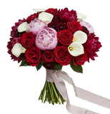 Peonies and Calla Lily and Roses Bouquet
