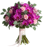 Phalaenopsis Orchids with Pink Carnations Bouquet