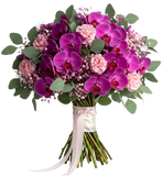 Phalaenopsis Orchids with Pink Carnations Bouquet