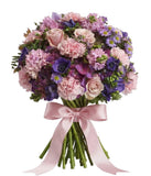 Pink Hyacinth Bouquet  with a Hint Of Purple