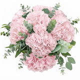 Pink Hydrangea with Eucalyptus Bouquet