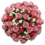 Pretty Bouquet of Berries and Roses