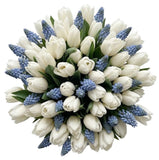 Pretty Bouquet of Tulips with Muscari