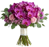 Pretty Phalaenopsis Orchids with Spray Roses Bouquet