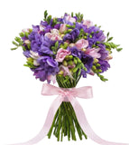 Purple Anemone & Pink Freesias Bouquet