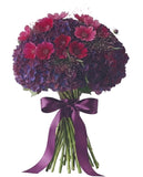 Purple Hydrangea with Cosmos and Panicum Grass Bouquet