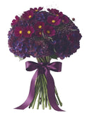 Purple Hydrangea with Cosmos and Panicum Grass Bouquet