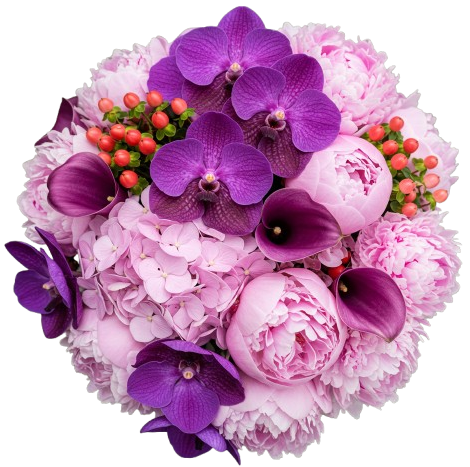 Romance in Orchid Hues Bouquet