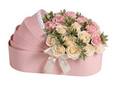 Roses with Carnations in Cradle Box