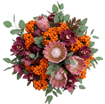 Rowan Glow and Protea Luxury Bouquet
