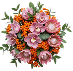 Rowan Glow and Protea Luxury Bouquet
