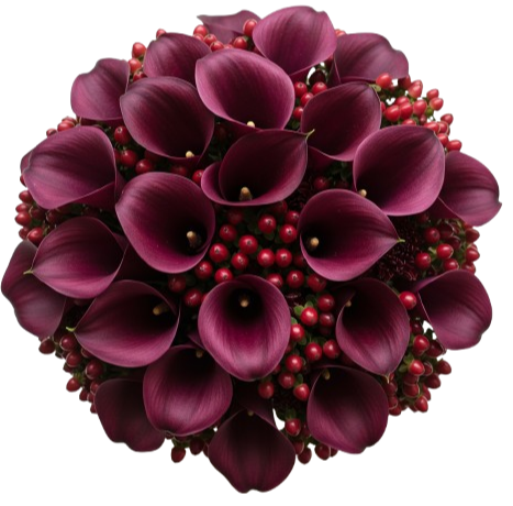 Shadows and Scarlet Blooms  Bouquet