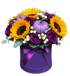 Sunflowers in Purple Halloween Box