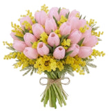 Tulips in Mimosa Splendid Bouquet