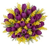 Tulips in Mimosa Splendid Bouquet