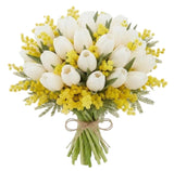 Tulips in Mimosa Splendid Bouquet