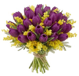 Tulips in Mimosa Splendid Bouquet