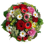 Vibrant Bouquet with Daisy and Anemones