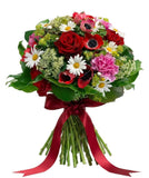 Vibrant Bouquet with Daisy and Anemones