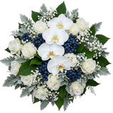 White Serenity and Berries Charming Bouquet