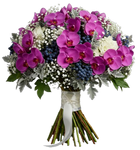 White Serenity and Berries Charming Bouquet