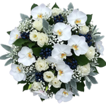 White Serenity and Berries Charming Bouquet