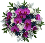 White Serenity and Berries Charming Bouquet