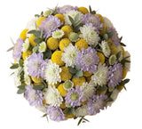 Yellow Craspedia with Scabiosa Bouquet