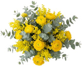 Yellow Ranunculus and Mimosa Bouquet