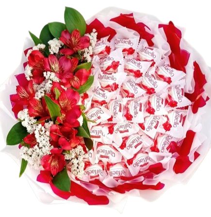 A Bouquet of Chocolate with Alstroemeria