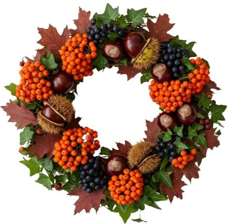 A Charming Orange Autumn Wreath - Flowers Box London