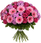 A Stack of Pink Flowers Bouquet