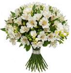 Alstroemeria and White Freesias Bouquet - Flowers Box London
