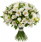 Alstroemeria and White Freesias Bouquet